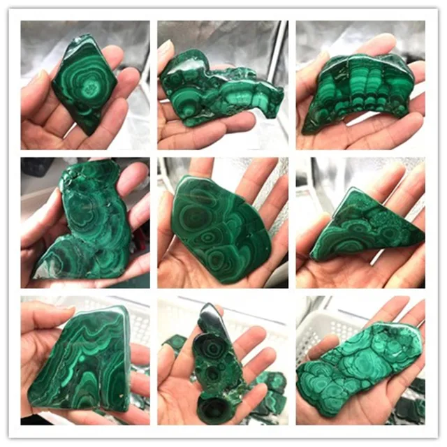Esp cimen de piedra rugosa Mineral de malaquita verde de cristal Natural decoraci n del hogar
