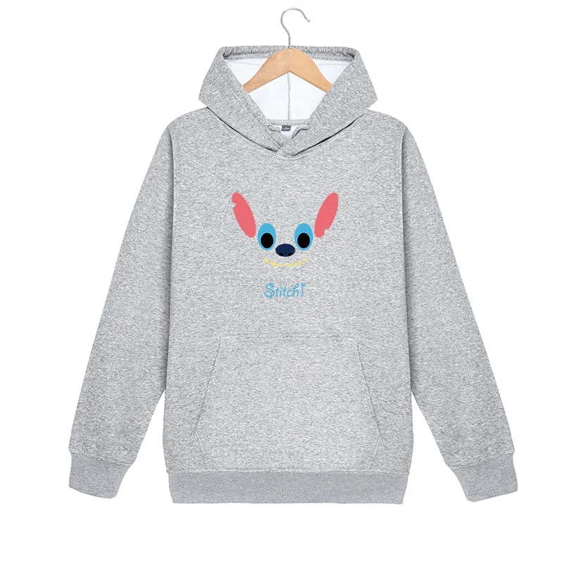 

Women hooded Sweatshirts Stitch Cartoon Fleece Winter Fashion 2019 Oversized Pullover Warm Pocket Hooded Plus Size Sweatshirt