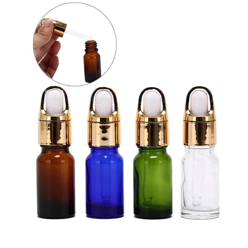 1pc 10ML Travel Pot Eye Dropper Liquid Reagent Pipette Empty Dropper Bottles Aromatherapy/Eye Drops Glass Mini Pot Jar