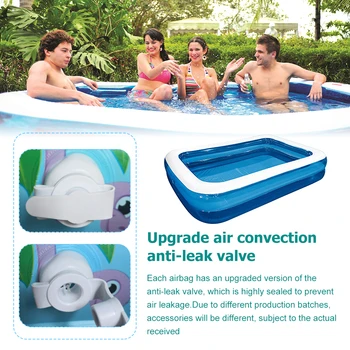 

110-305CM Inflatable Swimming Pool Portable Outdoor Kids Bathing Pool High Quality Summer Home Use Paddling Square Pool Hot Sale