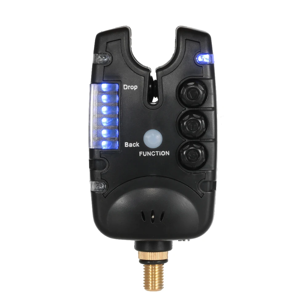 Lixada 6 LEDs Fishing Alarm Water Resistant Adjustable Tone Volume Sensitivity Sound Alert Fishing Bite Alarm for Carp Fishing - Цвет: Синий