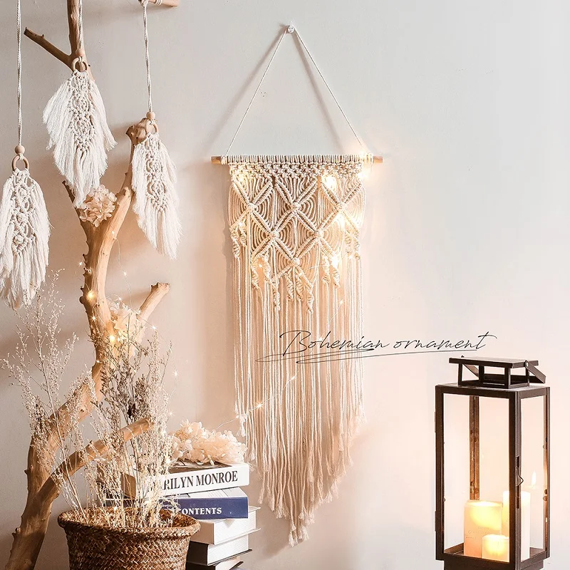 Big Boho Tapestry Macrame Wall Hanging Decor Large Chic Mandala Farmhouse Apartment Living Room Headboard New Year Decoration | Дом и сад