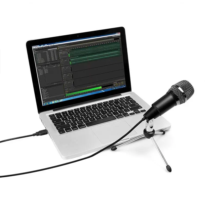 USB микрофон, Plug& Play домашний студийный USB конденсаторный микрофон для Skype, записи для YouTube, Google голосовой поиск, игры(Wi-Fi