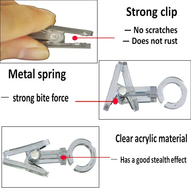 Rv/Trailer - Clear Klippy Klips/Clips 20 Csomag Napellenző Fényekhez, Zászlókhoz - Image 4