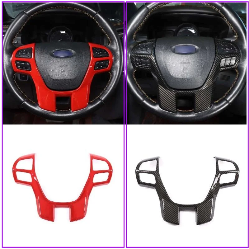 Lhd / Rhd Car Styling Interni Trim Volante Telaio Protezione Copertura Accessori Per Ford Ranger Wildtrak T6 T7 T8 15-2022