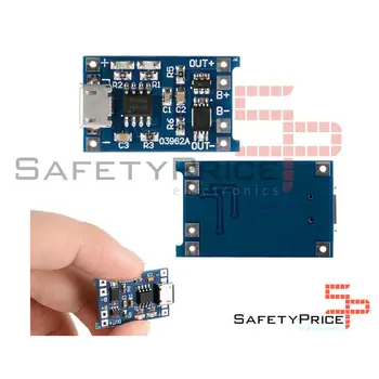 

Module TP4056 1A Micro USB 5V lithium battery charger lili-ion 18650 protection