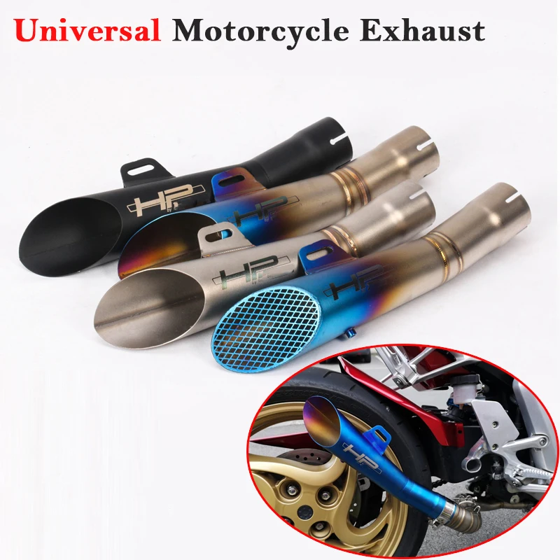 Universal Motorcycle GP Exhaust Motorcross Modified Pipe DB Killer Escapamento Escape Racing Muffler For R6 R3 MT09 Pitbike ATV |