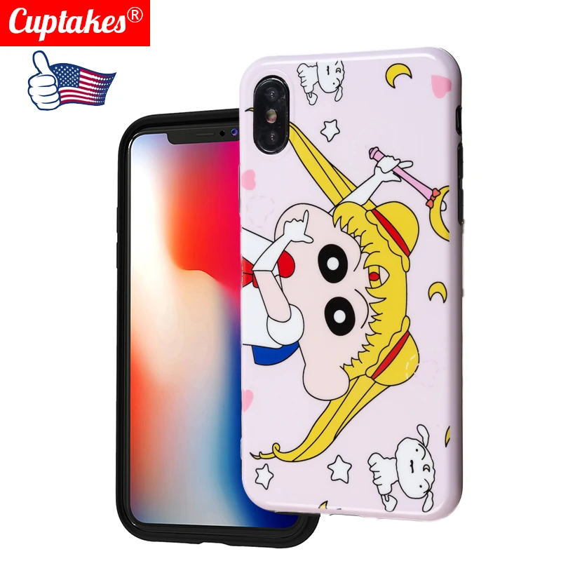 

Luxury Marble Glossy Soft TPU Phone Case for iPhone 7 8 Plus Case for iPhone 6 6S X Xs Max XR Cover Art Cartoon Girl Pink Coque