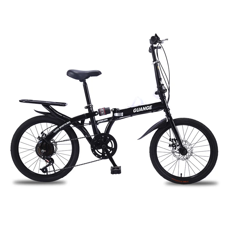 Carbon Steel Folding Bicycle 16/20 Inch Bike Adult Student Variable Speed Shock Absorber Bicycle Children Men And Women