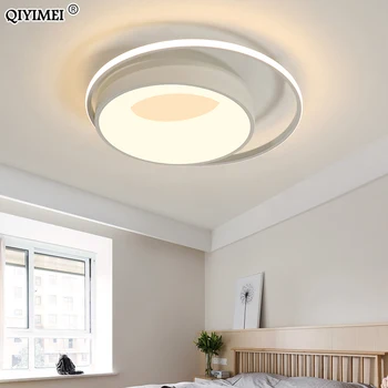

Modern LED Ceiling Lamp Bedroom Kitchen New Surface Mount Light White Pink Blue Frame Remote Lighting Fixture Lustres Luminaria