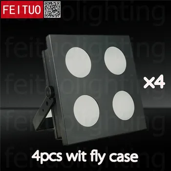 

A-4/lot +fly case warm white or cool white 4*100w LED Blinder Light led 4 eyes audience light for stage