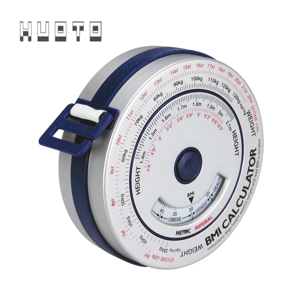 Tape Measure Measuring Tape 0-150cm Aluminum BMI Measure Tape BMI Body Tape Calculator Body Mass
