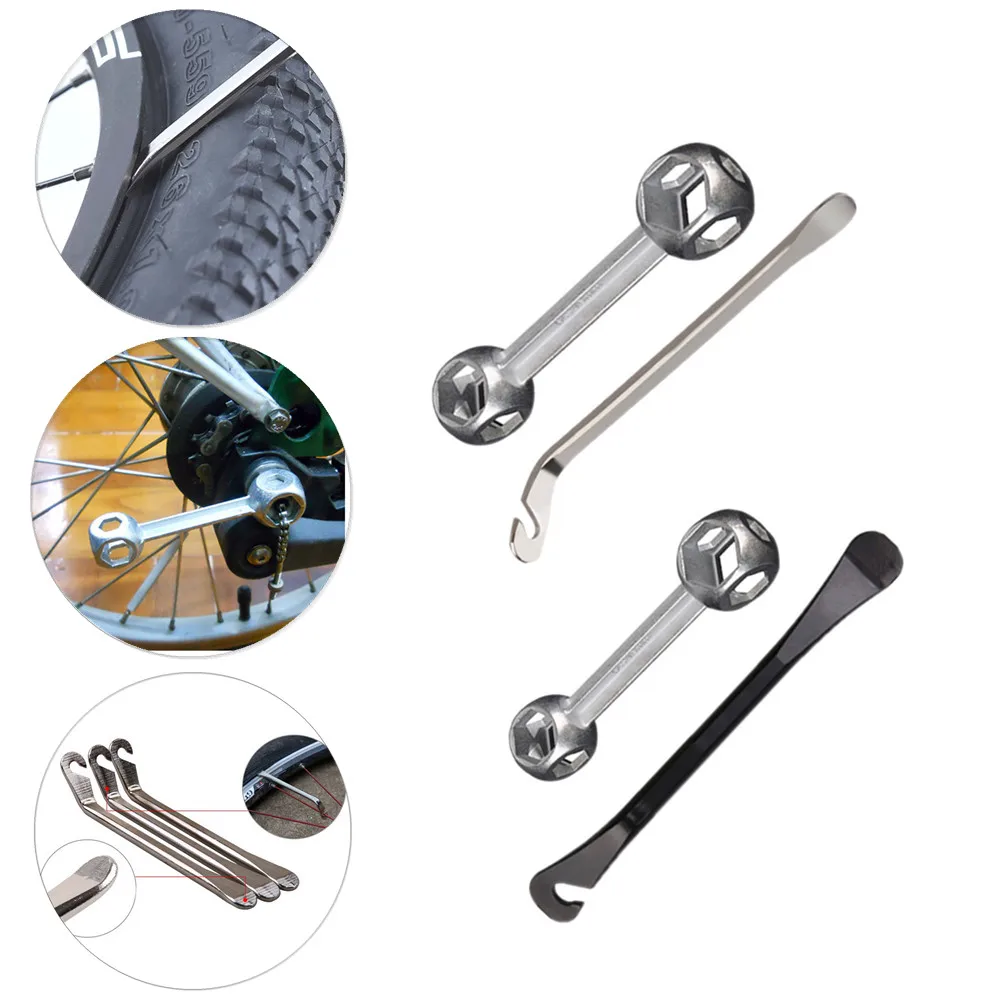 

2PCS Bike Cycling Bicycle Tyre Tire Spoon Repair Opener Tools Breaker Tool Bike Steel Flat Tire Removal Tools Dropship