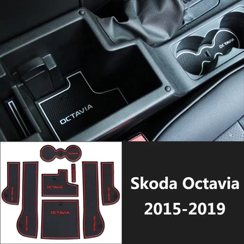 

Car Anti Slip Dacorative Cup Gate Slot Pad Door Groove Mat For Skoda Octavia 5E 2014 2015 2016 2017 2018 2019