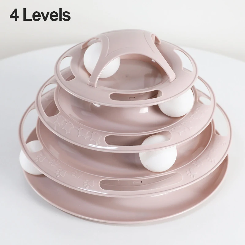 toy dogs for sale 3/4 Levels Pet Cat Toy Training Amusement Plate Kitten Tower Tracks Disc Cat Intelligence Triple Disc Tumbler Ball Interactive flopping fish cat toy Toys