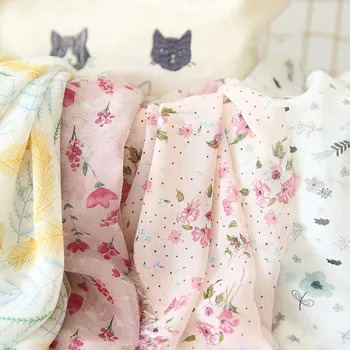 

Soft chiffon floral dress dress silk towel beach towel floral fabric