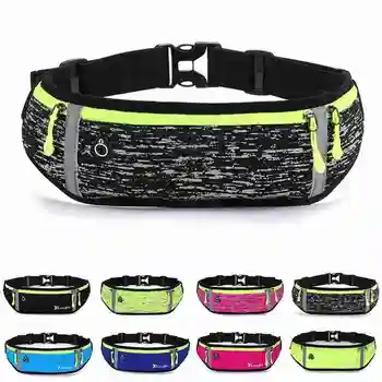

8 Colors Running Waist Bags Waterproof Jogging Hiking Fitness Reflective Strip Bagf Phone Container Night Running Belt Waist