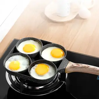 

1pc 4-Cup Non Stick Frying Pan Egg And Pancake Cooking Tool Breakfast Skillet Cooker Cookware
