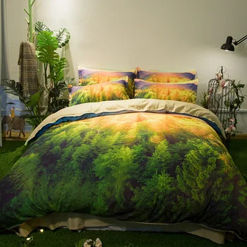 

3D landscape Printed bedding set duvet cover Twin Queen King comforter bedding sets bed linen (NO sheet)