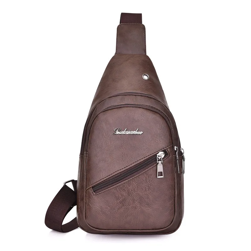 

New Style PU Sling Bag Men Bag Fashion Cool Style Shoulder Bag Chest Backpack