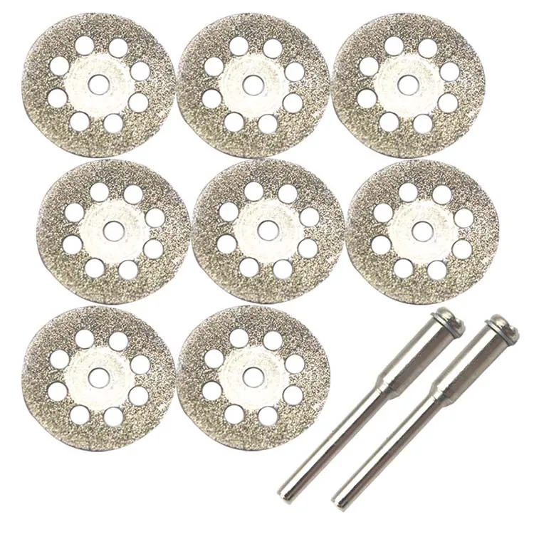 10pcs Circular Saw Blades Cutting Wheel Discs Mandrel Dremel Cutoff Rotary Tool