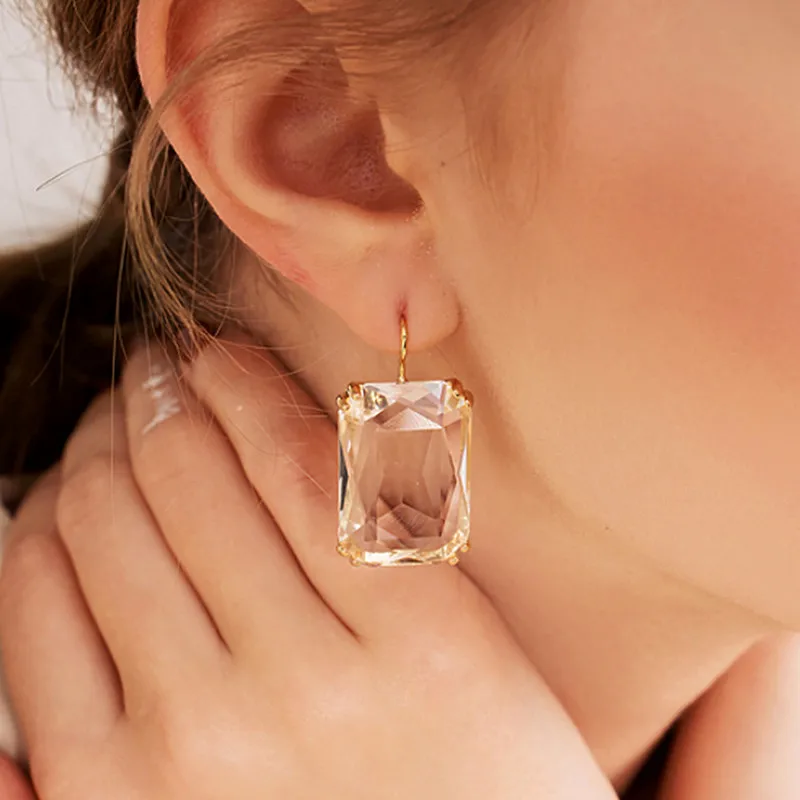 

Transparent Resin Pendant Hanging Earrings for Women Bohemia Trendy Geometric Sequin Drop Dangle Earrings Party Wedding Jewelry