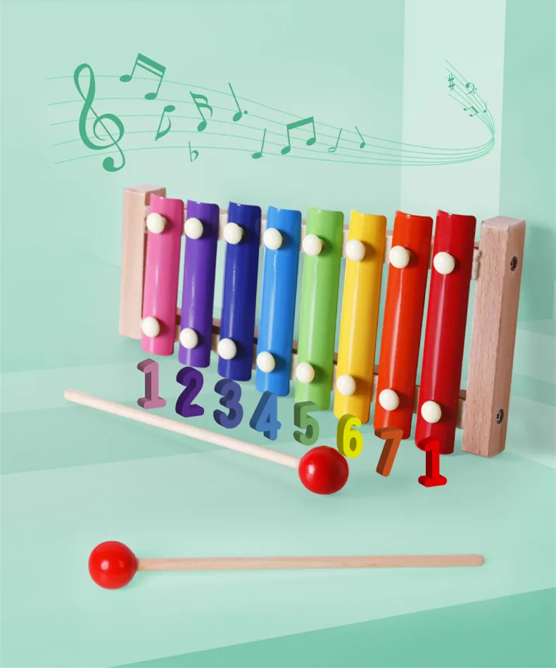 Lensple имита музыкальный инструмент, игрушка деревянный каркас Ксилофоны, детские игрушки, детские игрушки, детские развивающие игрушки подарки с 2 молотками