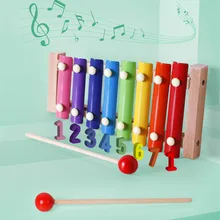 Lensple имита музыкальный инструмент, игрушка деревянный каркас Ксилофоны, детские игрушки, детские игрушки, детские развивающие игрушки подарки с 2 молотками