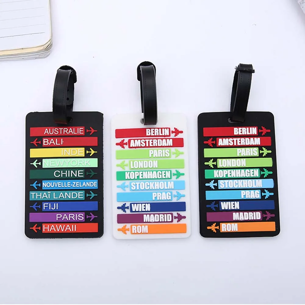 

Suitcase Luggage Portable Tags Identifier Label ID Address Holder Protection Cover Luggage Tag Travel Accessories New