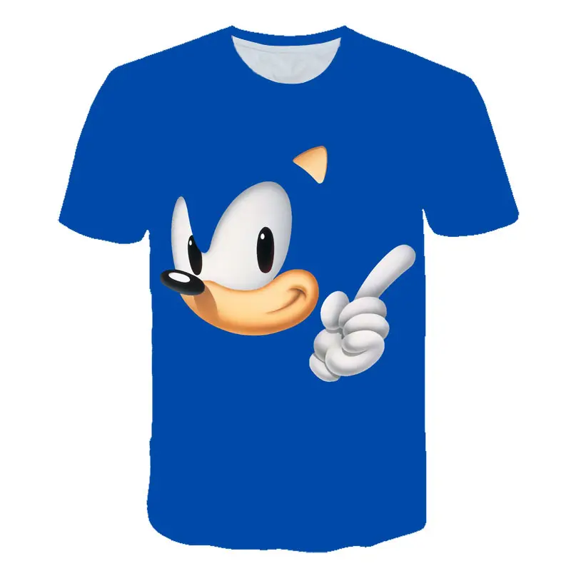 Новая летняя футболка с 3D-принтом для мужчин и женщин, футболка с короткими рукавами с принтом «sonice the hedgehog», Повседневная футболка с круглым вырезом, Детская футболка