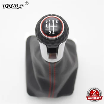 

For VW Golf 7 A7 MK7 GTI GTD 2013 2014 2015 2016 2017 2018 Car 5 Speed Car Gear Stick Level Shift Knob With PU Leather Boot