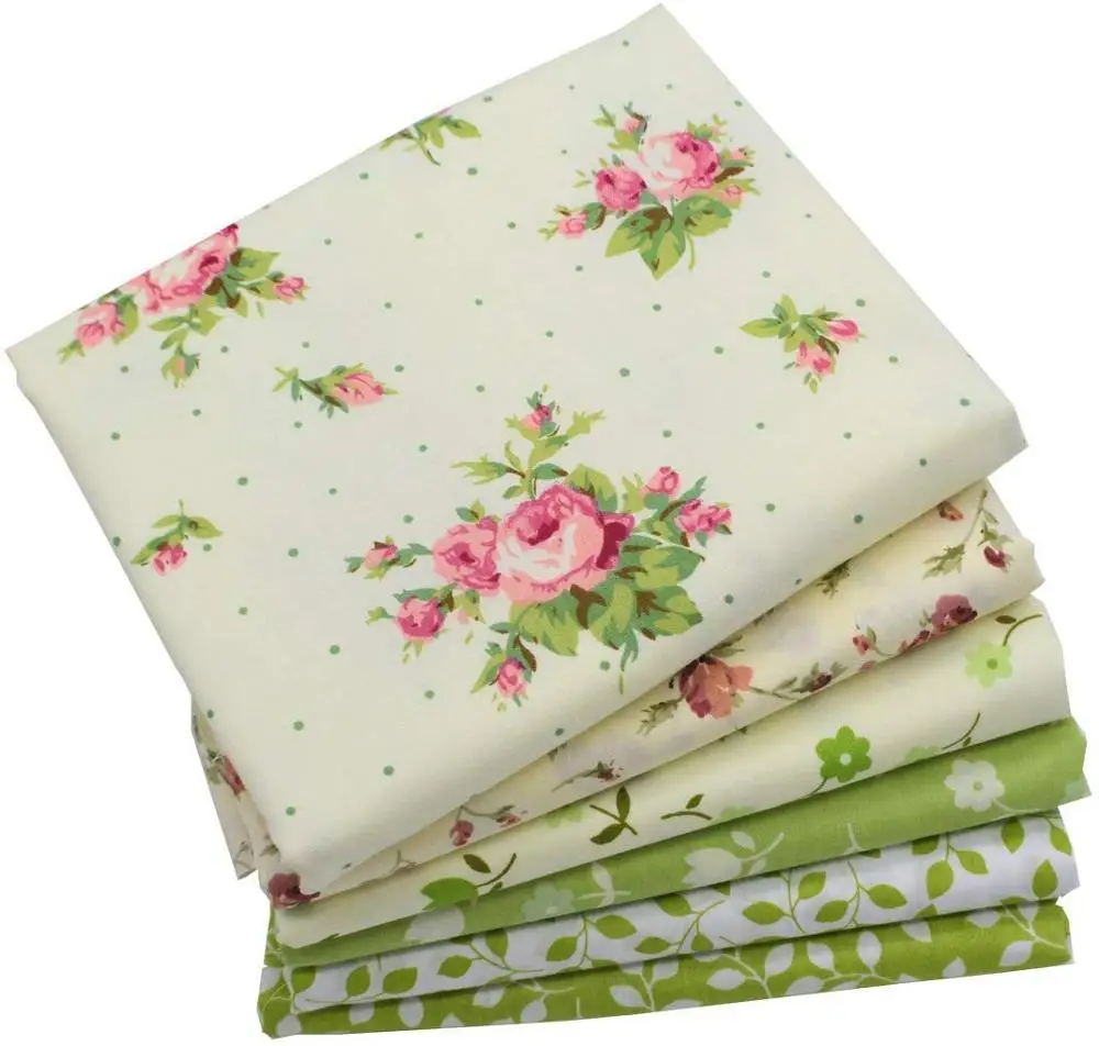 46*56 см 6 жировых четвертей пряди для шитья, шитья, рукоделия для лоскутного шитья, деревенский зеленый цветочный хлопок