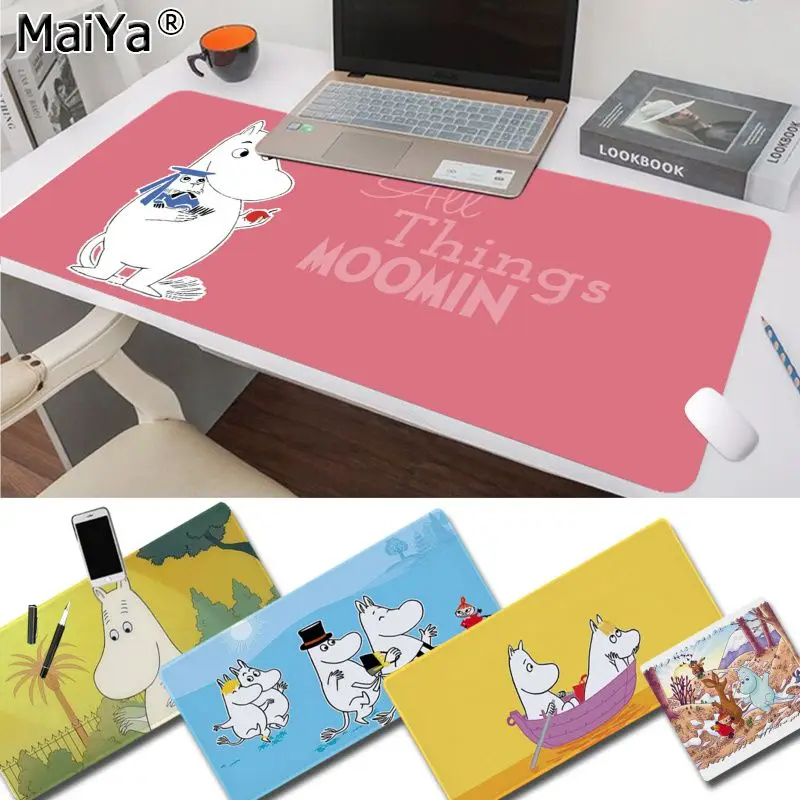 Maiya Custom Skin cute hippo Moomin Pikku myy игровой коврик для мыши для ноутбука большой коврик для мыши Коврик для клавиатуры