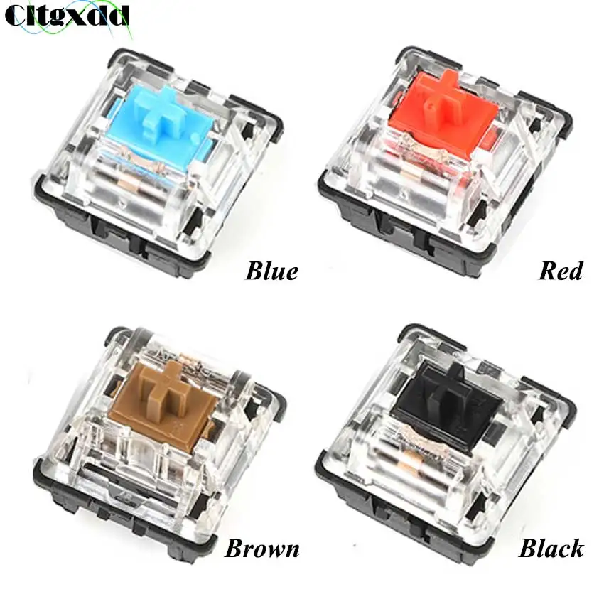 

Cltgxdd 10PCS MX Switches 3 pin Mechanical Keyboard Switches Red BlackBlue Brown