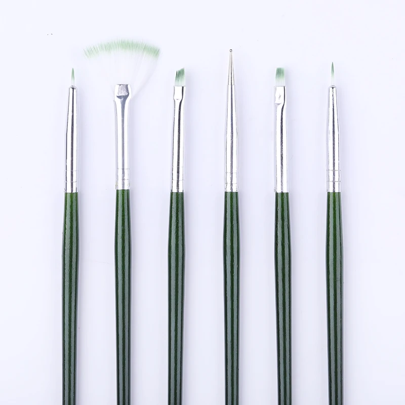 8Pcs/Set UV Gel Liner Nail Brush Painting Drawing Liner Acrylic Pens Marble Handle Nail Art Pens DIY Tool For Gel Lacquer