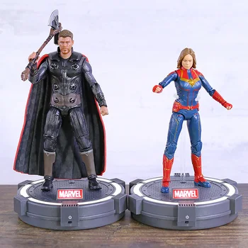 

Marvel Avengers Endgame Thor Captain Marvel PVC Action Figure with LED Light Collectible Model Toy