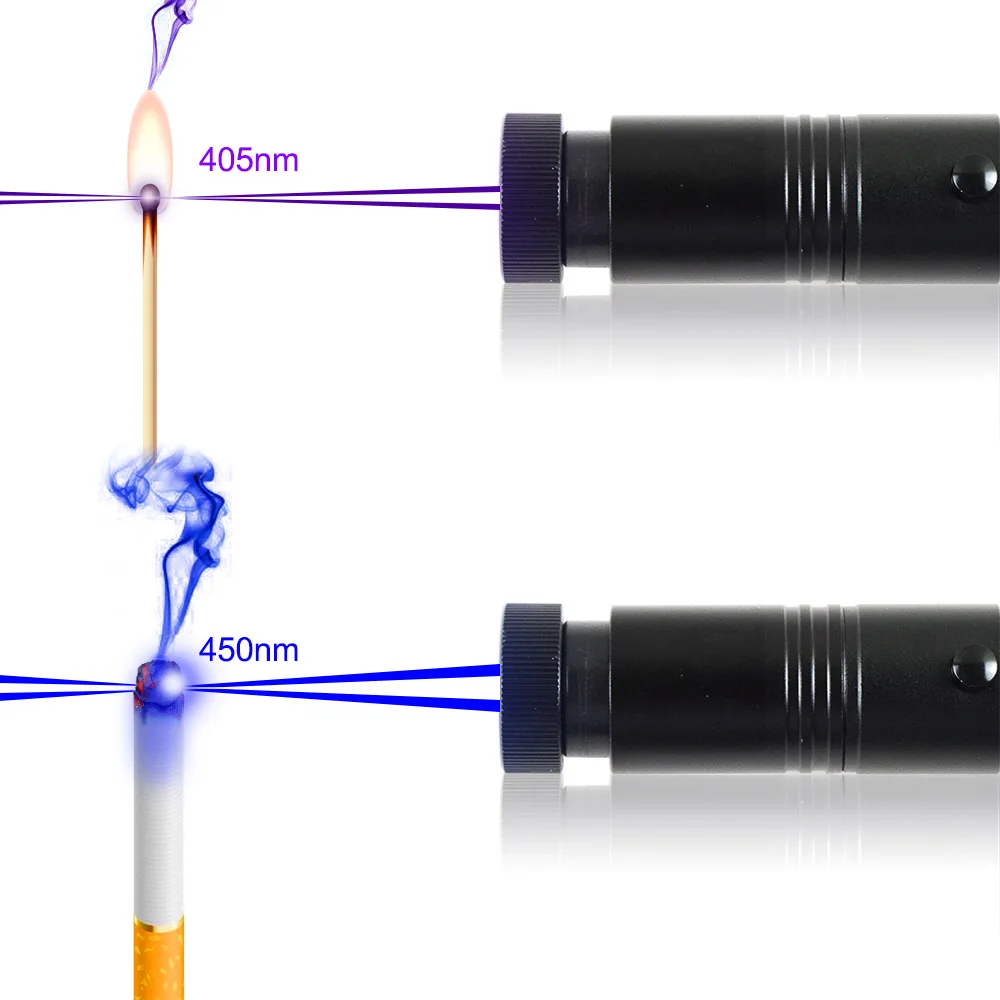 CWLASER мощный сжигающий лазер 301 532nm зеленый/405nm фиолетовый/650nm красный/450nm синий лазерный указатель(черный