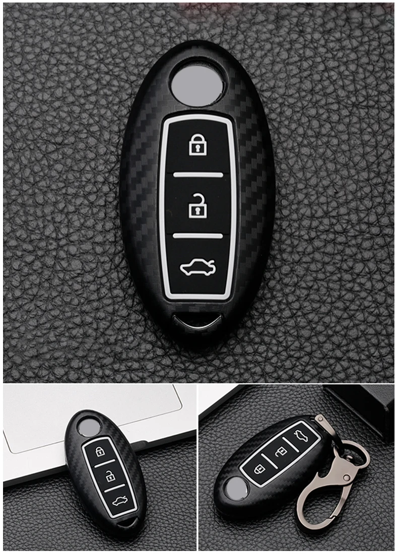 Cover chiave telecomando per Nissan Qashqai J10 J11 x-trail T31 T32 tira Tiida Pathfinder Murano Note Juke - H4a444262d8454134baa1ece88783413cL