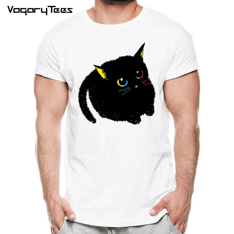 Vagarytees 2020 New Brand Men's Cute Cat Printed Summer T-shirt Short ...