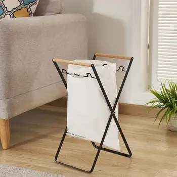 

Folding Garbage Storage Stand Living Room Balcony Garbage Bag Bracket Wrought Iron Kitchen Storage Rack Rangement Cuisine