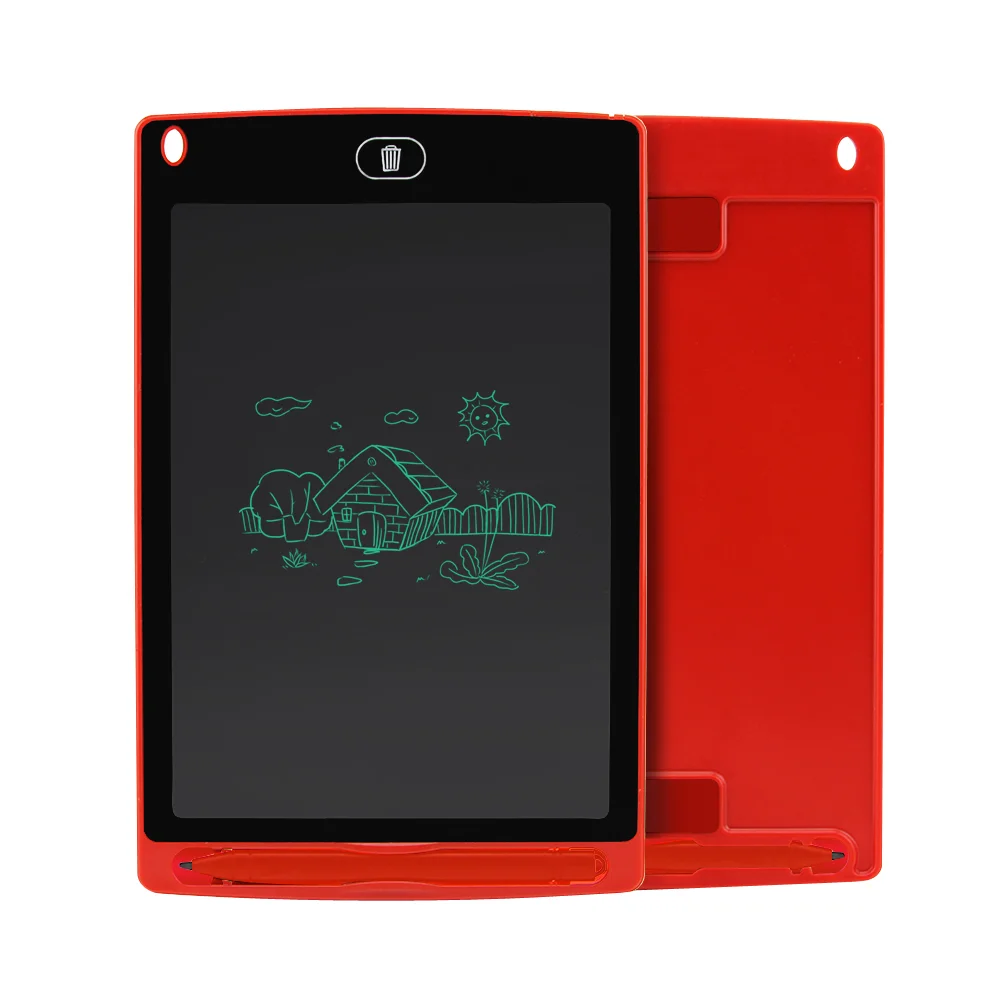 Sunany ЖК-планшет 8,5 ''дюймовый электронный чертежный блокнот для рукописного ввода ультратонкая доска с ручкой и кнопкой стирания - Цвет: Красный