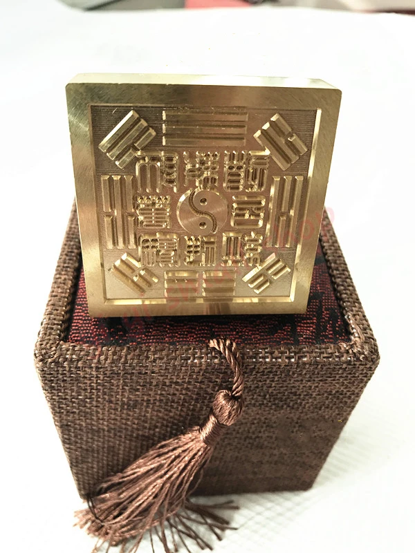 

Taoist pure bronze seal, eight trigrams imperial summon seal, eight trigrams Taoist Scripture master seal, Taoist magic weapon