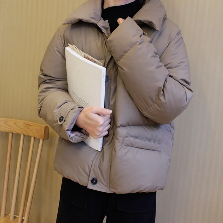 

Tao Sichuan Zhicongxi 2018 Winter Warm Practical Versatile Solid Color Short Cotton-padded Clothes Cotton Coat Women's 9091