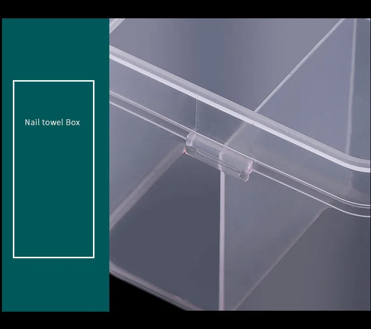 new Cotton sheet storage box Nail manicure Box Plastic Shell Hard High Quality Empty Container Transparent Nail Art Tool