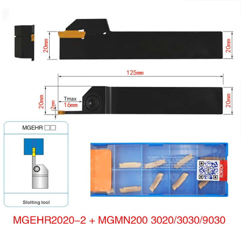 1 шт. MGEHR2020-2 MGEHL2020-2 держатель инструмента+ 10 шт. MGMN200 G NC3020/NC3030/PC9030 вставки канавок токарный инструмент держатель набор