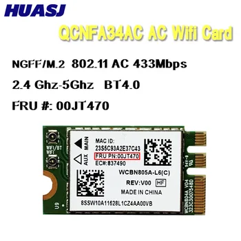 

For QCNFA34AC AC + BT4.0 WiFi card for Lenovo IdeaPad G50-45 G70-80 series FRU 00JT470 WCBN805A-L6 (C)