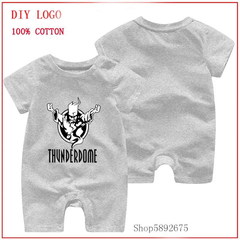 Latest design Summer New Style Short Sleeved Thunderdome Hardcore black Body Suit Baby new born baby boy clothes 3 to 6 months |