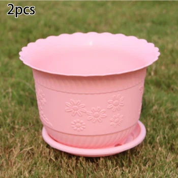 

2PCS Carved Succulent Orchid Flower Container Pot Planter Flowerpot Home Decoration Corrosion Resistant And Breathable
