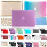 Funda para portátil Apple MacBook Air Pro Retina 11 12 13 15 pulgadas + cubierta para teclado con Color sólido, mármol y serie cielo estrellado