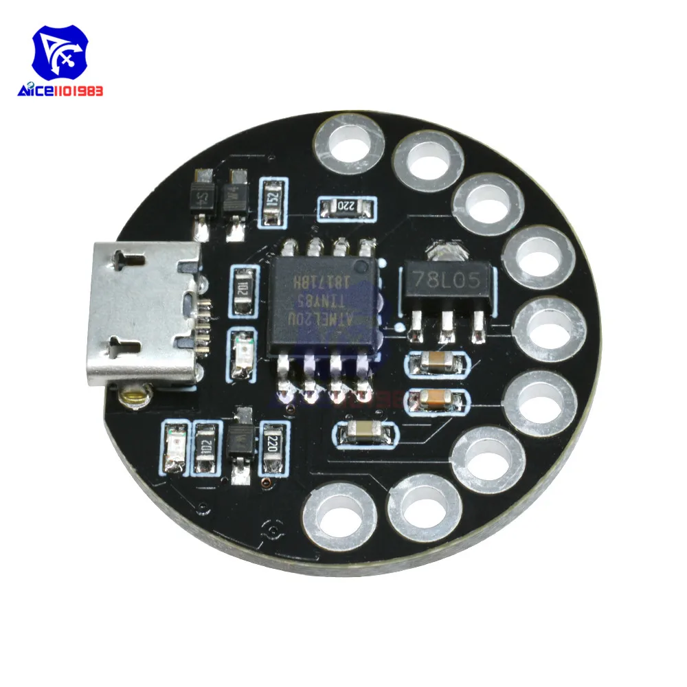 Макетная плата LilyTiny LilyPad ATtiny85 переносной модуль программируемый SRAM Digispark CJMCU